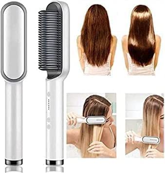 PTC Heating Hair Straightener Brush - 5 Temperature Settings