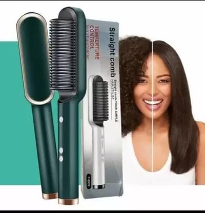 PTC Heating Hair Straightener Brush - 5 Temperature Settings