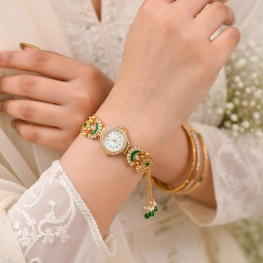 Boho Tassel Bracelet Watch - Gold Plated